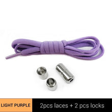 Load image into Gallery viewer, TILUSERO New Elastic Shoelaces Metal Capsule Button No Tie Shoe Laces
