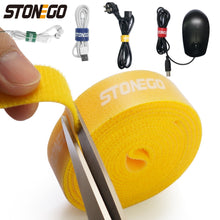 Load image into Gallery viewer, STONEGO USB Cable Winder Cable Organizer Ties Mouse Wire Earphone Holder HDMI Cord Free Cut Management Phone Hoop Tape Protector
