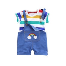 Load image into Gallery viewer, 2pcs/set Summer Baby Boys Clothes Set Cartoon Toddler Baby Infant Girls Outfits T-shirt+Bib Pants Kids Clothing Sets Tracksuit
