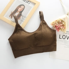 Load image into Gallery viewer, Queenral Underwear Women Bra Seamless Bra Tank Crop Top Bras For Women Back Hollow Wire Free Intimates With Removable Padded
