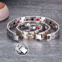 Load image into Gallery viewer, Health Magnetic Bracelet Male Stainless Steel Wrist Band Magnetic Bracelet Men Hand Chain Energy Bracelets for Men Dropshipping

