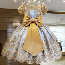 Load image into Gallery viewer, Girls Princess Kids Dresses for Girls Tutu Lace Flower Embroidered Ball Gown Baby Girls Clothes Children Wedding Party Dress

