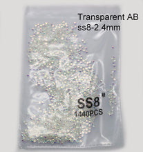 Load image into Gallery viewer, 1440pcs Glass 3D Rhinestones For Nail Art Design Gems Nail Decorations Crystal Strass AB Stones SS3-SS10
