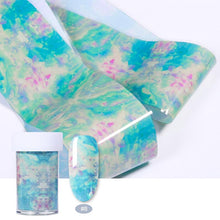 Load image into Gallery viewer, 100/50x4cm Nail Foils Marble Series Pink Blue Foils Paper Nail Art Transfer Sticker Slide Nail Art Decal Nails Accessories 1 Box
