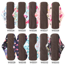 Load image into Gallery viewer, DropShipping Reusable Bamboo Charcoal Hygiene Menstrual Pads 5PCS with  Waterproof Bag Washable Women Sanitary Pads for Women
