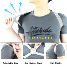 Load image into Gallery viewer, Adjustable Intelligent Posture Trainer Smart Posture Corrector Upper Back Brace Clavicle Support for Men and Women Pain Relief
