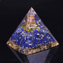 Load image into Gallery viewer, Orgonite Jewelry Pyramid Natural Lapis Lazuli Orgone Energy Generator Chakra Healing/Emf Protection And Meditation Decoration
