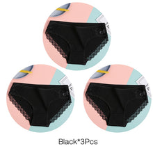 Load image into Gallery viewer, FINETOO Women's Panties 3Pcs/set Soft Cotton Underwear M-XL Sexy Lace Panty Women Underpants Girl Briefs Fashion Female Lingerie
