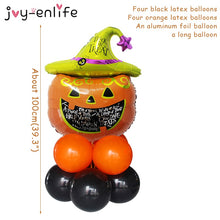 Load image into Gallery viewer, 10pcs/set Halloween Pumpkin Ghost Witch Bat Foil Balloons Set Halloween Party Decoration Hallowmas Black Orange Ballon Supplies

