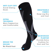 Load image into Gallery viewer, Leg Support Stretch Compression Socks For Men Women Sports Running Athletic Medical Pregnancy Travel Football School Team Sock
