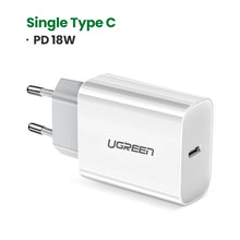 Load image into Gallery viewer, Ugreen 36W Fast USB Charger Quick Charge 4.0 3.0 Type C PD Fast Charging for iPhone 12 USB Charger with QC 4.0 3.0 Phone Charger
