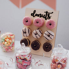 Load image into Gallery viewer, Wooden Wall Holds Donut Boards Stand Hanging Donuts Table Wedding Decoration Accessories Baby Shower Kids Birthday Party Decor
