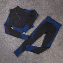 Load image into Gallery viewer, GUTASHYE Sport Suit Woman Seamless Running Tracksuit Sportswear Gym Crop Top Yoga Pant Fitness Clothes Workout Leggings Yoga Set
