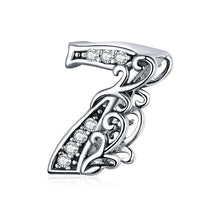 Load image into Gallery viewer, bamoer 10 Number  Metal Beads Vintage Charm for Female Original Silver 925 Bracelet &amp; Bangle 925 Sterling Silver Jewelry SCC1418
