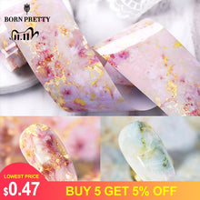 Load image into Gallery viewer, 100/50x4cm Nail Foils Marble Series Pink Blue Foils Paper Nail Art Transfer Sticker Slide Nail Art Decal Nails Accessories 1 Box

