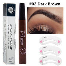 Load image into Gallery viewer, 1 Pcs Makeup Eyebrow Pencil Liquid Makeup Pencil Waterproof  Brown Eyebrow Pencil with Fork Tip Durable Tattoo Pen
