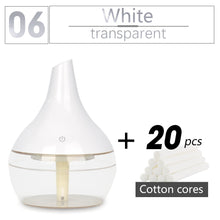 Load image into Gallery viewer, 300ML USB humidifier Electric oil Aromatherapy wood grain Ultrasonic air diffuser with 7 colors lights  for home office Car
