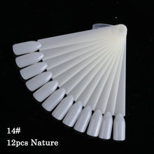 Load image into Gallery viewer, 1Set False Nail Tips Fan Nature Clear Black Finger Nail Display Card Nail Art Practice Acrylic UV Gel Polish Tool Manicure JI386
