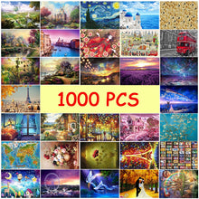Load image into Gallery viewer, 1000Pcs Jigsaw Puzzle 75*50cm with Storage Bag Wooden Paper Puzzles Educational Toys for Children Bedroom Decoration Stickers
