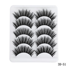 Load image into Gallery viewer, 5 pairs 5D Mink Eyelashes Natural False Eyelashes Lashes Soft Fake Eyelashes Extension Makeup Wholesale
