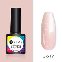 Load image into Gallery viewer, UR SUGAR Nude Glitter Gel Nail Polish Varnish Pink Rose Gold Shimmer Soak Off UV LED Nails Gel varnish  7.5ml
