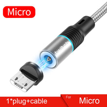 Load image into Gallery viewer, Twitch 2m Magnetic Micro USB Cable For iPhone Samsung Android Mobile Phone Fast Charging USB Type C Cable Magnet Charger Wire

