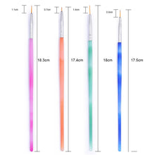 Load image into Gallery viewer, NICOLE DIARY UV Gel Brush Liner Painting Pen Acrylic Drawing Brush for Nails Gradient Rhinestone Handle  Nail Art Tool
