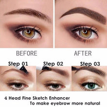 Load image into Gallery viewer, 1 Pcs Makeup Eyebrow Pencil Liquid Makeup Pencil Waterproof  Brown Eyebrow Pencil with Fork Tip Durable Tattoo Pen

