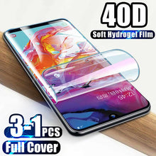 Load image into Gallery viewer, 3-1Pcs 40D Screen Protector For Samsung Galaxy Note10 S9 S8 S10 S20 Plus S10e Full Cover For Samsung Note 8 9 Soft Film
