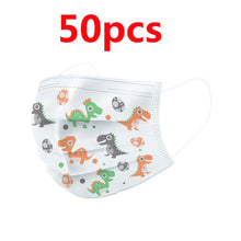 Load image into Gallery viewer, 50-100pcs Children Face Mask Cartoon Printed soft skin-friendly Disposable Mouth Cover Mask boy girl Personal Thicken mouth mask
