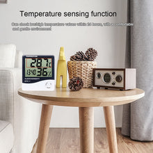 Load image into Gallery viewer, LCD Digital Temperature Humidity Meter Home Indoor Outdoor hygrometer thermometer Weather Station with Clock
