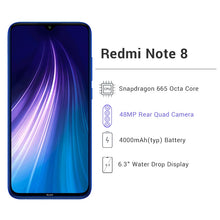 Load image into Gallery viewer, Global ROM Xiaomi Redmi Note 8 4GB 64GB Smartphone Snapdragon 665 Octa Core 48MP Quad Rear Camera 6.3" Screen 4000mAh
