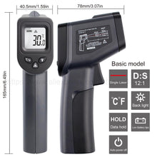 Load image into Gallery viewer, Digital Infrared Thermometer -50~380/550/750/1100/1300/1600 degree Single/Double laser Non-Contact Thermometer Gun thermometer
