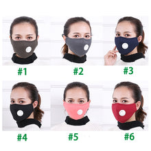 Load image into Gallery viewer, Tcare Fashion Cotton Face Mask Respirator Washable Reusable Mouth Masks + 2Pcs Activated Carbon Filter PM2.5 for Men Women
