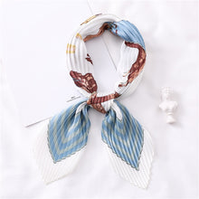 Load image into Gallery viewer, 2020 Designer Women Crinkle Scarf Square Silk Neck Scarves Female Leopard Print Hair Band Lady Pleated Scarfs
