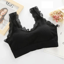 Load image into Gallery viewer, Queenral Underwear Women Bra Seamless Bra Tank Crop Top Bras For Women Back Hollow Wire Free Intimates With Removable Padded
