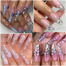 Load image into Gallery viewer, 12 Grid/Set Holographic Nail Glitter Sequins Sparkly 3D Thin Butterfly Flakes Polish Decor for Nail Art Accessories LA1558-1
