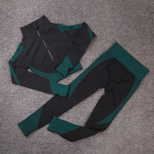 Load image into Gallery viewer, GUTASHYE Sport Suit Woman Seamless Running Tracksuit Sportswear Gym Crop Top Yoga Pant Fitness Clothes Workout Leggings Yoga Set
