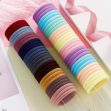 Load image into Gallery viewer, 50/100PCS/Set Women Girls 4CM Colorful Nylon Elastic Hair Bands Ponytail Holder Rubber Bands Scrunchie Headband Hair Accessories
