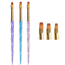 Load image into Gallery viewer, set Nail Art Brush Drawing Painting Carving Pen Design Manicure Tools Acrylic Liner UV Gel Sequins Decoration Tips 7/9/11mm

