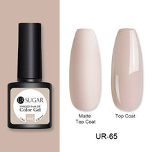 Load image into Gallery viewer, UR SUGAR 7.5ml Matte Nail Gel Polish Purple Series Hybrid Varnish Nail Art Semi Permanent UV Gel Varnish Soak Off Matte Top Coat
