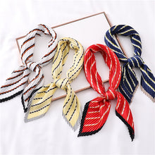 Load image into Gallery viewer, 2020 Designer Women Crinkle Scarf Square Silk Neck Scarves Female Leopard Print Hair Band Lady Pleated Scarfs
