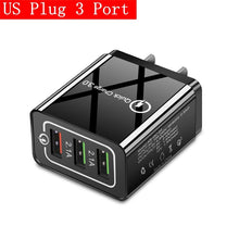 Load image into Gallery viewer, 48W Quick Charger 3.0 USB Charger for Samsung A50 A30 iPhone 7 8 Xiaomi mi9 Tablet QC 3.0 Fast Wall Charger US EU UK Plug Adapte
