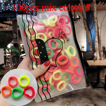 Load image into Gallery viewer, 50/100pcs/Set Girls Colorful Nylon Small Elastic Hair Bands Children Ponytail Holder Scrunchie Headband Kids Hair Accessories
