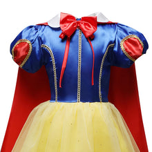 Load image into Gallery viewer, Fancy Snow White Princess Dress Christmas Costume Halloween Cosplay Dress up Baby Girl Clothes Birthday Party Kids tutu Dress
