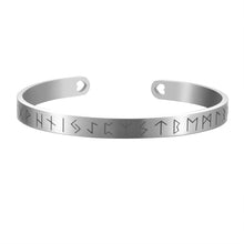 Load image into Gallery viewer, New Nordic viking rune bracelet bangle adjustable amulet cuff bangle with valknut stainless steel quality men jewelry SL-144
