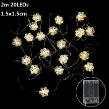 Load image into Gallery viewer, 1.5m 10Led Unicorn Snowman Snowflake Photo Clips Led Light String Wedding Festival Bar Home Party Decoration Christmas Ornament
