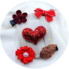 Load image into Gallery viewer, 5PCS/set Baby Girls Bow Hairpins Hair Clip for girls Barrettes Flower Headdress Children Princess Headwear
