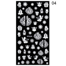 Load image into Gallery viewer, 1Pcs 3D Nail Sticker Christmas Holographics Snowflake For Gold Silver Nail Art Stickers DIY Nail Art Decoration Decals
