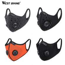 Load image into Gallery viewer, WEST BIKING Cycling Face Mask Sport Training Mask PM2.5 Anti-pollution Running Mask Activated Carbon Filter Washable Mask
